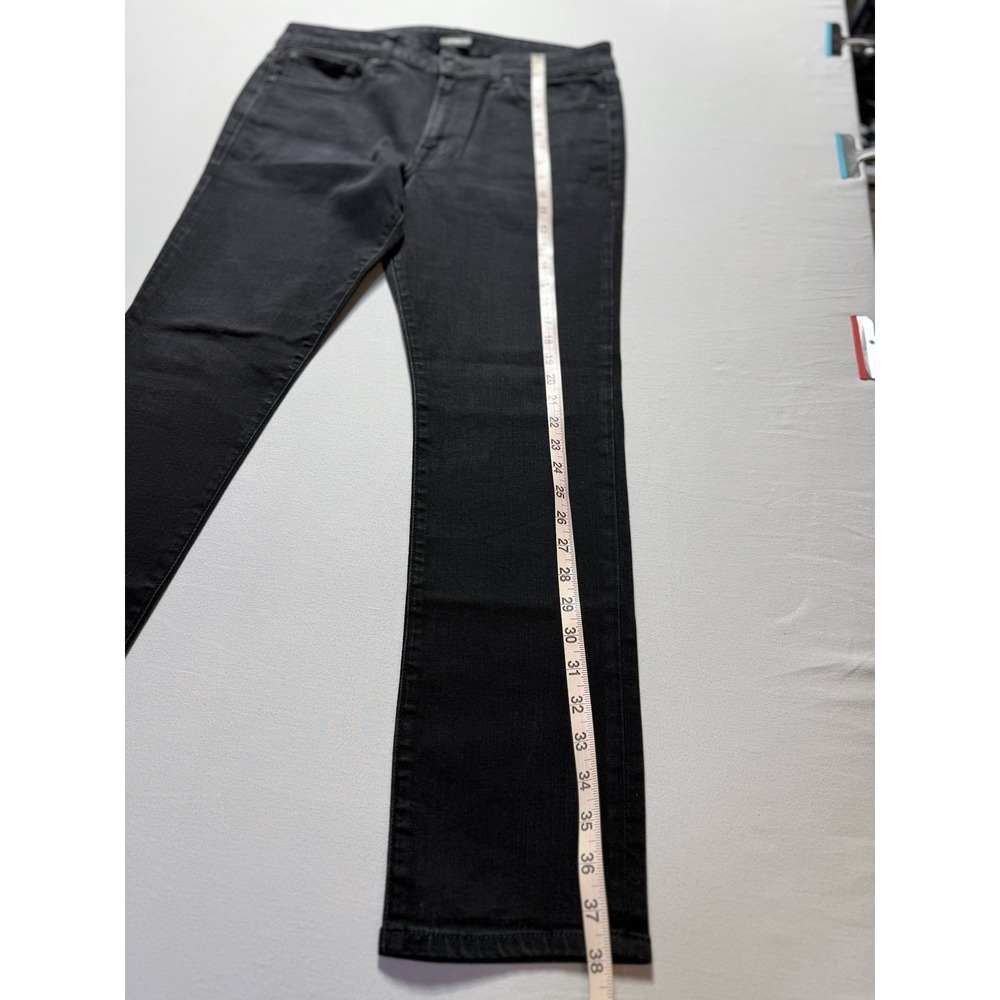 Express Mens Skinny Jeans Black Solid Denim 5-Pocket Zip Button Regular Fit - Picture 4 of 8